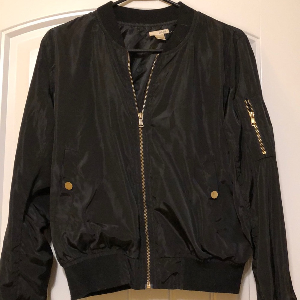 Black bomber jacket